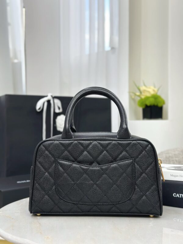 CHANEL Vintage Matelassé Mini Boston Handbag