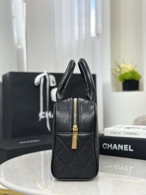 CHANEL Vintage Matelassé Mini Boston Handbag