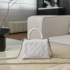 CHANEL Mirco Cocohandle Grained Calfskin – Light Grey
