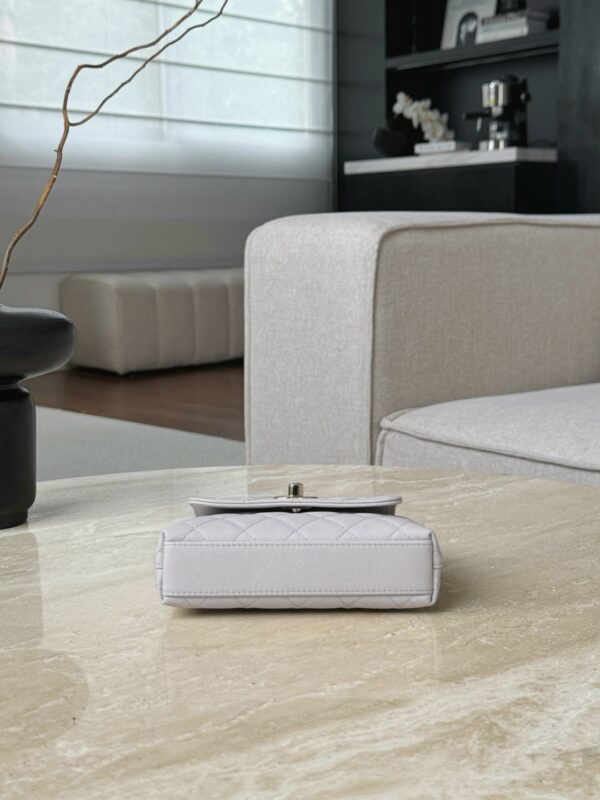 CHANEL Mirco Cocohandle Grained Calfskin – Light Grey