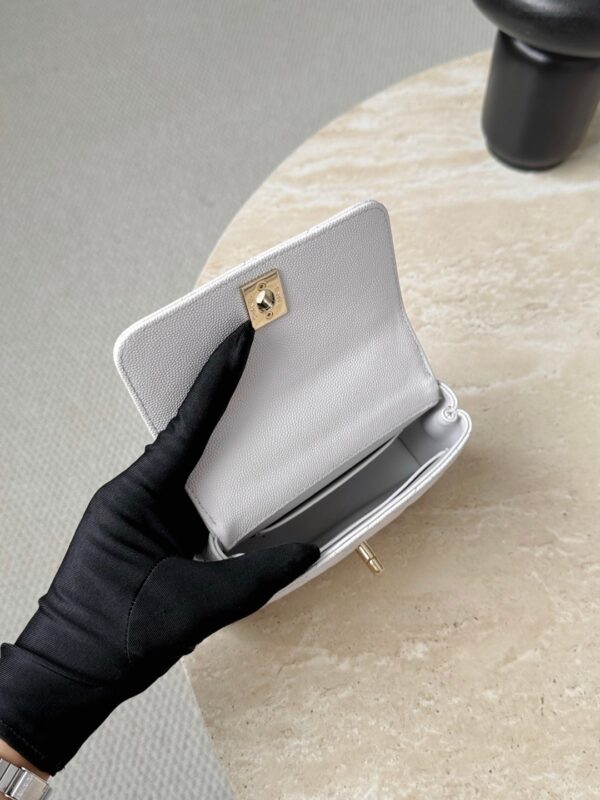 CHANEL Mirco Cocohandle Grained Calfskin – Light Grey