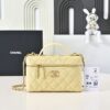 CHANEL 25P Brushed Gold Logo Chain Vanity Bag