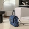 CNANEL Clutch with chain Washed Denim