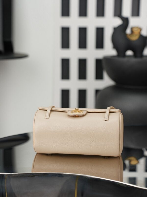 CHANEL Shiny Caviar Preppy Coco Small Bowling Bag
