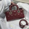 DIOR Small Lady D-Joy Bag Cannage Lambskin Burgundy
