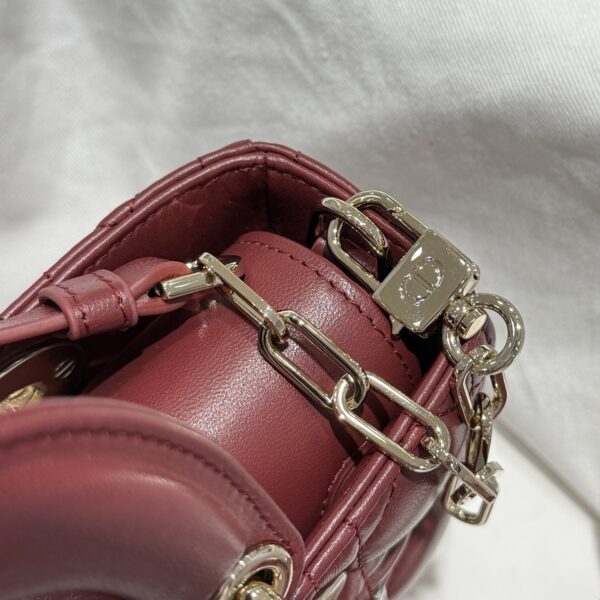 DIOR Small Lady D-Joy Bag Cannage Lambskin Burgundy