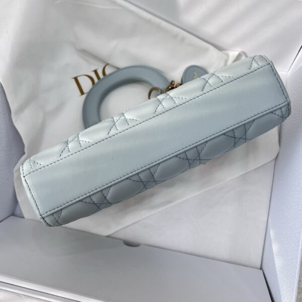 DIOR Small Lady D-joy Lake Blue Cannage Lambskin