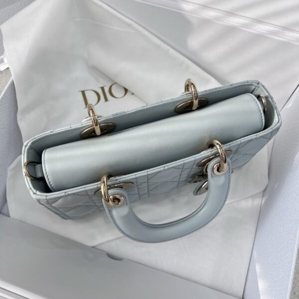DIOR Small Lady D-joy Lake Blue Cannage Lambskin