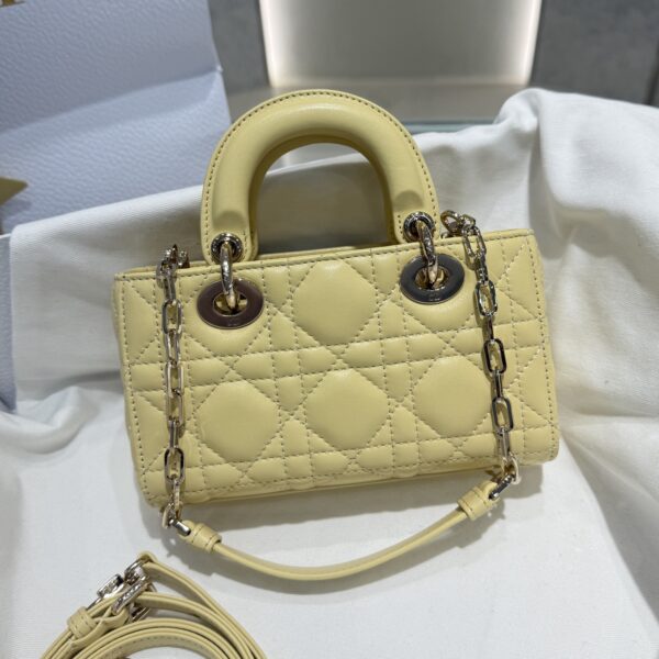 DIOR Micro Lady D-Joy Cannage Lambskin Light Yellow