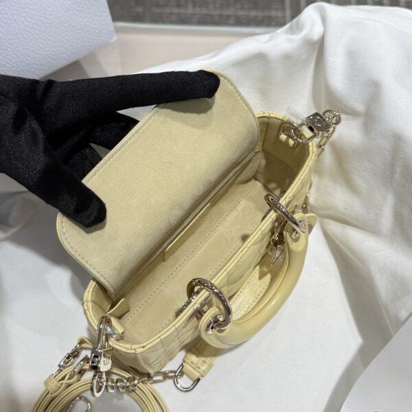 DIOR Micro Lady D-Joy Cannage Lambskin Light Yellow