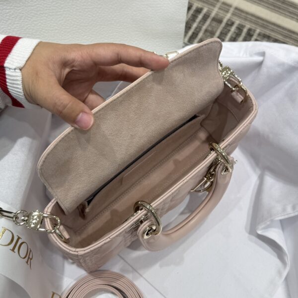 DIOR Lady D-Joy Bag Cannage Lambskin Rose des Vents