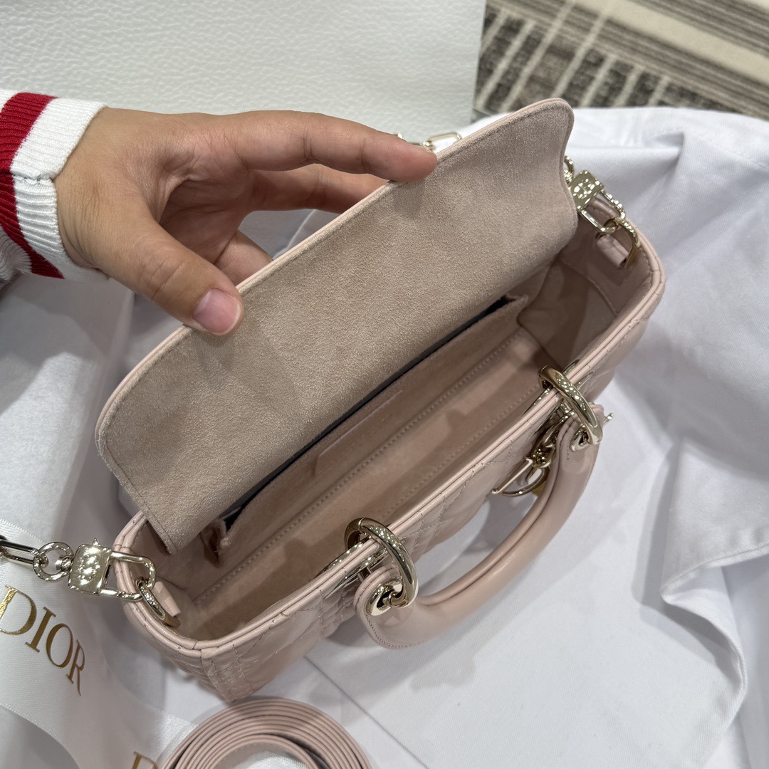 IMG_3991 DIOR Lady D-Joy Bag Cannage Lambskin Rose des Vents - 图片 7