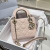 DIOR Mini Lady Dior Bag Cannage Lambskin Powder Pink