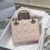 dior mini lady dior bag cannage lambskin powder pink