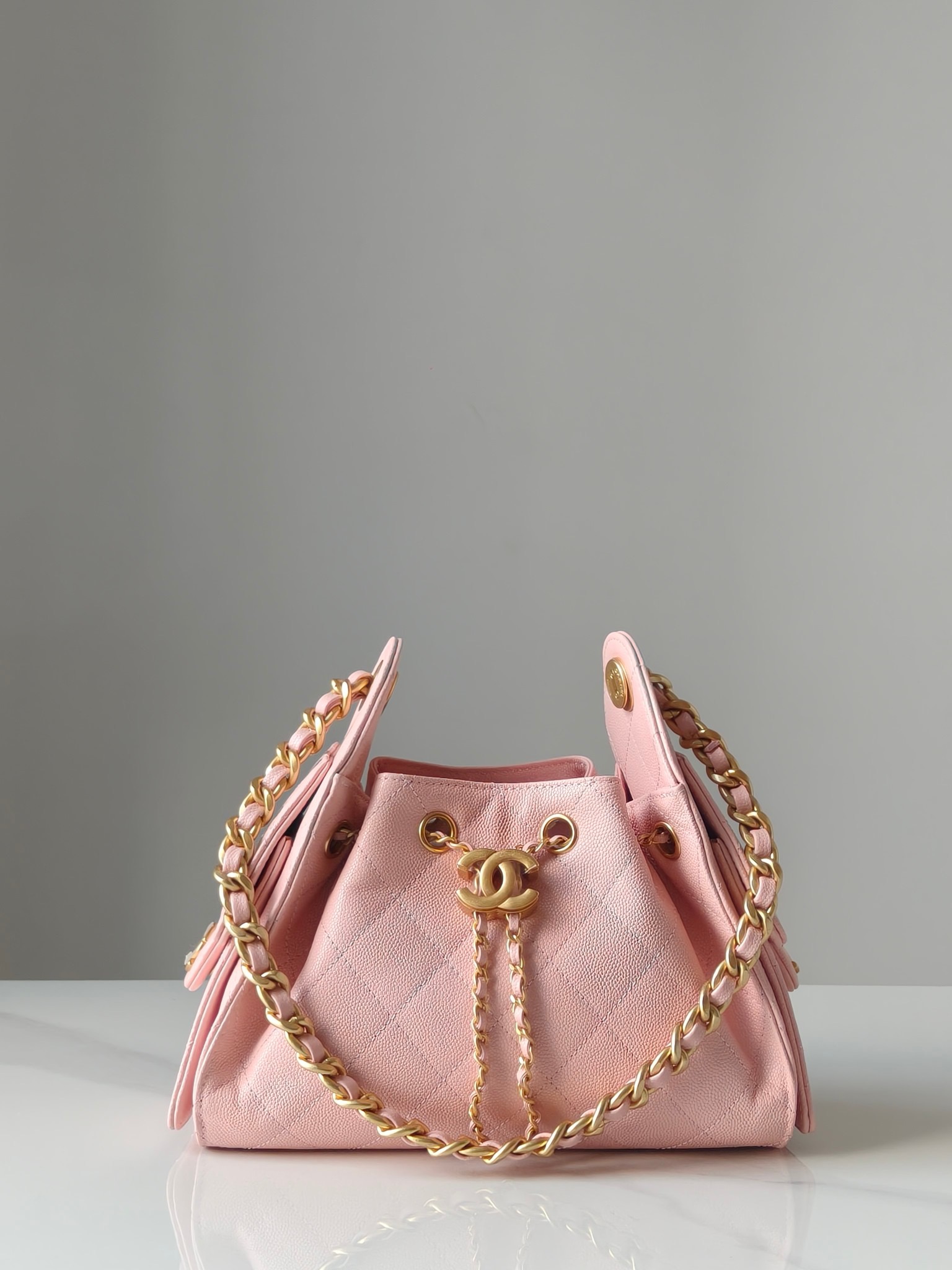 IMG_4040 CHANEL 25bag Calfskin Sakura Pink MINI - 图片 2
