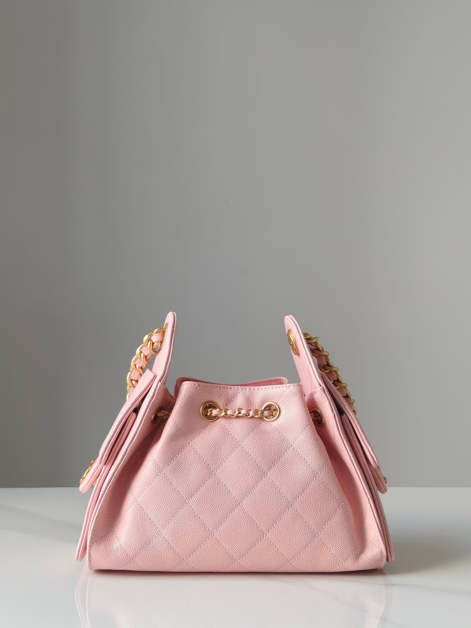 IMG_4041 CHANEL 25bag Calfskin Sakura Pink MINI - 图片 3