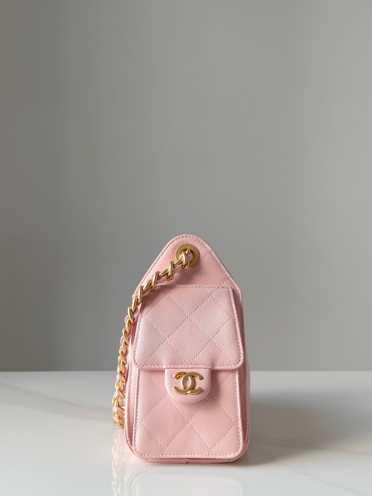 IMG_4043 CHANEL 25bag Calfskin Sakura Pink MINI - 图片 4