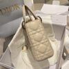 dior mini lady dior cannage lambskin light beige