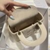DIOR MINI Lady Dior Cannage Lambskin Light Beige