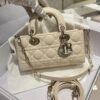 DIOR Small Lady D-Joy Bag Light Beige Cannage Lambskin