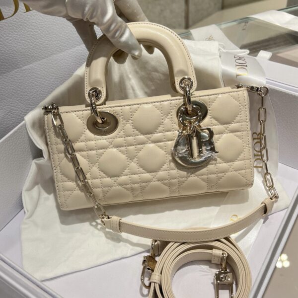 DIOR Small Lady D-Joy Bag Light Beige Cannage Lambskin