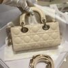 DIOR Small Lady D-Joy Bag Light Beige Cannage Lambskin