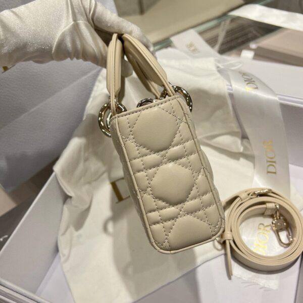 DIOR Small Lady D-Joy Bag Light Beige Cannage Lambskin