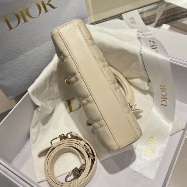 DIOR Small Lady D-Joy Bag Light Beige Cannage Lambskin
