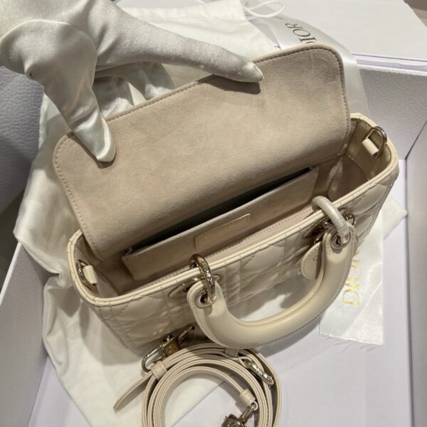 DIOR Small Lady D-Joy Bag Light Beige Cannage Lambskin