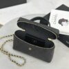 CHANEL 26P Goatskin Quilted Top Handle Slim Vanity With Chain Black