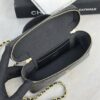 CHANEL 26P Goatskin Quilted Top Handle Slim Vanity With Chain Black