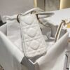 DIOR Mini Lady Dior Bag Latte Pearlescent Cannage Lambskin