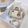 DIOR Micro Lady D-Joy Bag Cannage Lambskin White