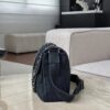 CHANEL Vintage Denim Bag Underarm Chain Messenger Silver Hardware