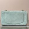 CHANEL Suede Calfskin Small Souplissimo Maxi Flap Green