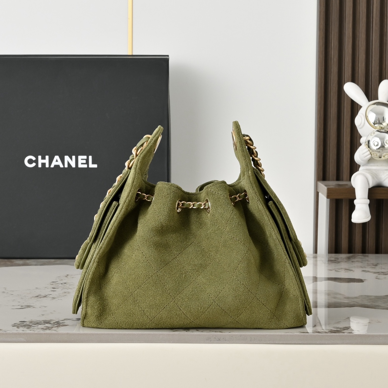 IMG_4422 CHANEL 26C MINI Hobobag Suede - 图片 3