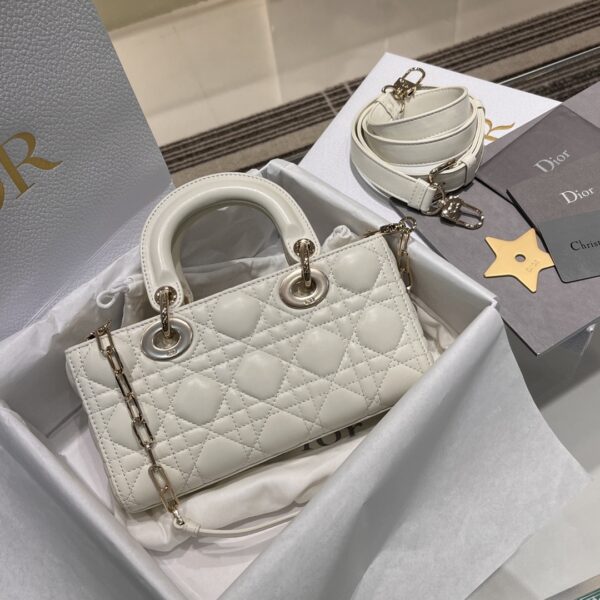 DIOR Lady D-Joy Bag Cannage Lambskin Latte