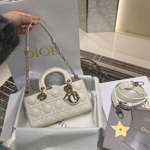 DIOR Lady D-Joy Bag Cannage Lambskin Latte