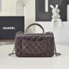 CHANEL Classic Flap CF MINI Handle – Lambskin Chocolate Color