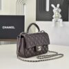 CHANEL Classic Flap CF MINI Handle – Lambskin Chocolate Color