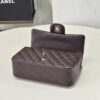CHANEL Classic Flap CF MINI Handle – Lambskin Chocolate Color