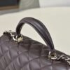 CHANEL Classic Flap CF MINI Handle – Lambskin Chocolate Color