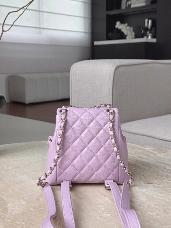 CHANEL Duma Drawstring Backpack Two Pokect Caviar