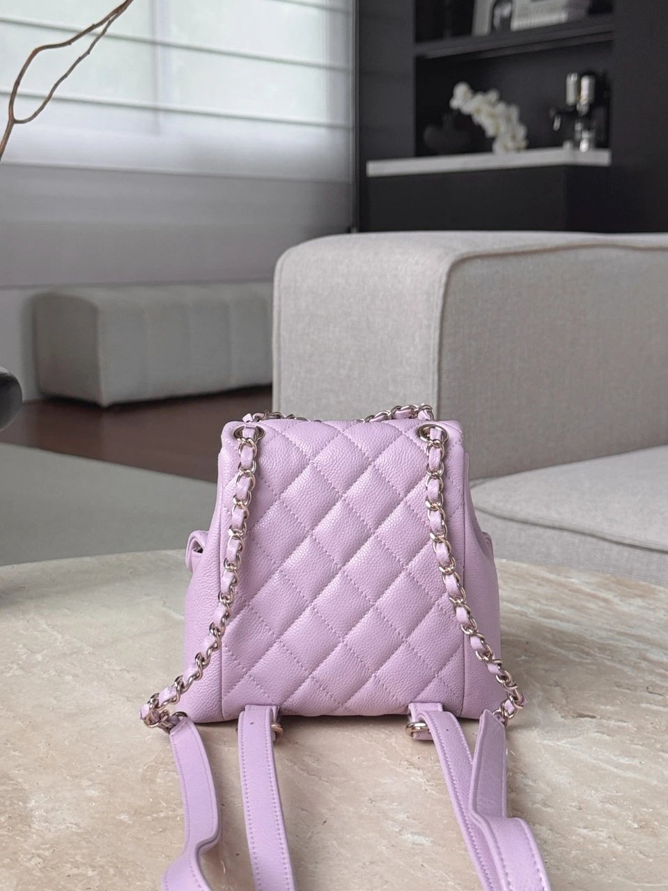 IMG_4757 CHANEL Duma Drawstring Backpack Two Pokect Caviar - 图片 3