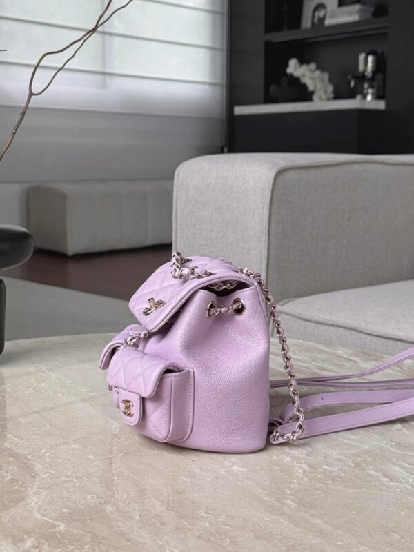 CHANEL Duma Drawstring Backpack Two Pokect Caviar