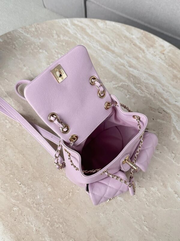 CHANEL Duma Drawstring Backpack Two Pokect Caviar