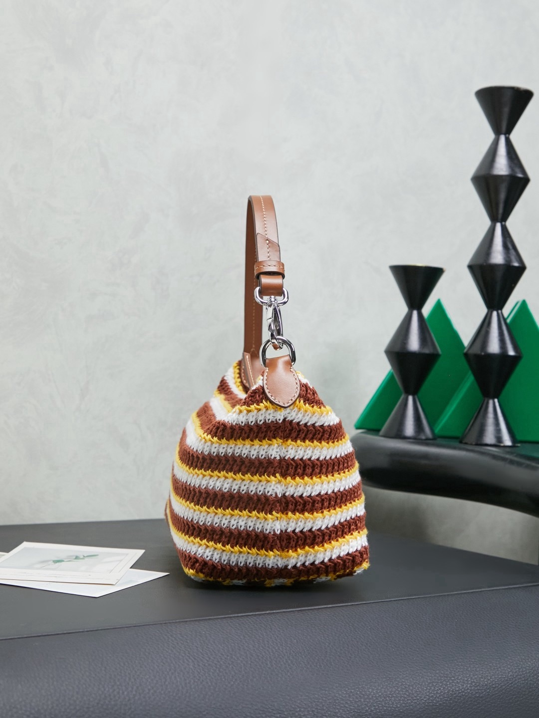 IMG_4812 MIUMIU Crochet pouch Cognac/Yellow - 图片 4