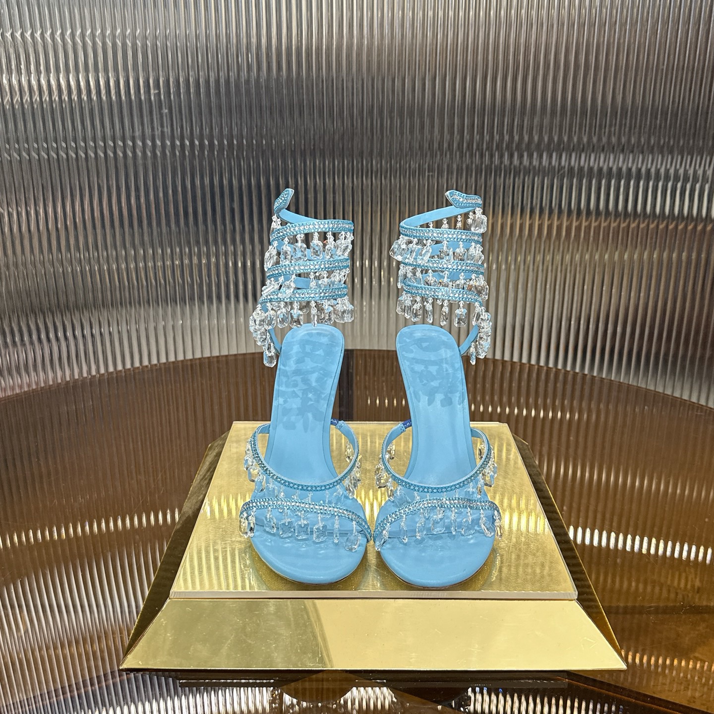 IMG_4945 RENE CAOVILLA Chandelier crystal-embellished leather sandals - 图片 2