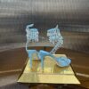 RENE  CAOVILLA Chandelier crystal-embellished leather sandals
