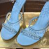 RENE  CAOVILLA Chandelier crystal-embellished leather sandals